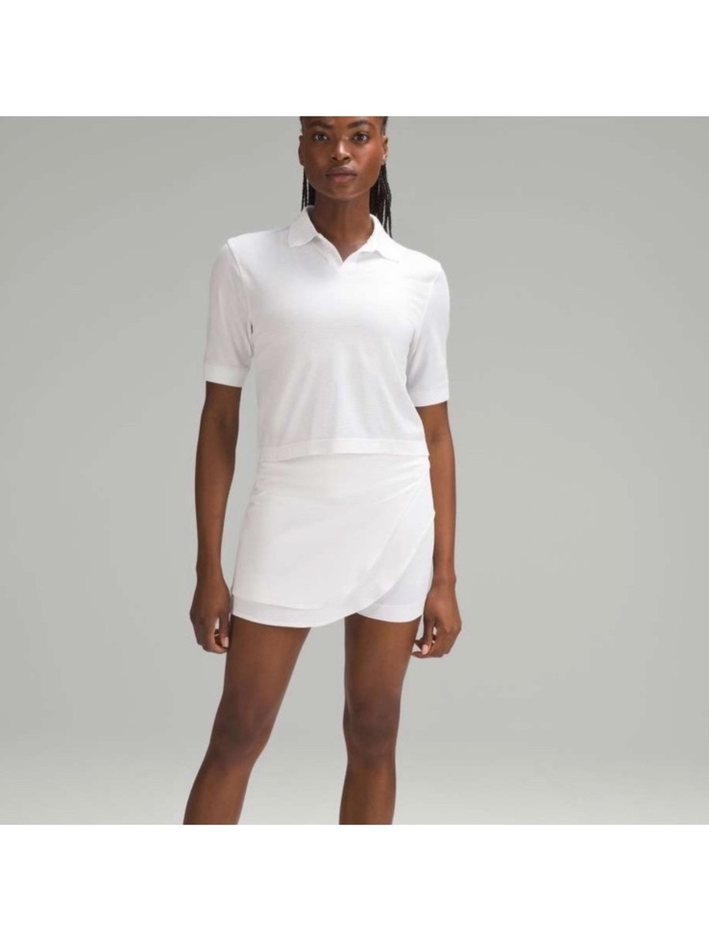 Lululemon Swiftly Tech Relaxed-Fit Polo Shirt in White Women’s size 14 LW3GMJS - Picture 12 of 14